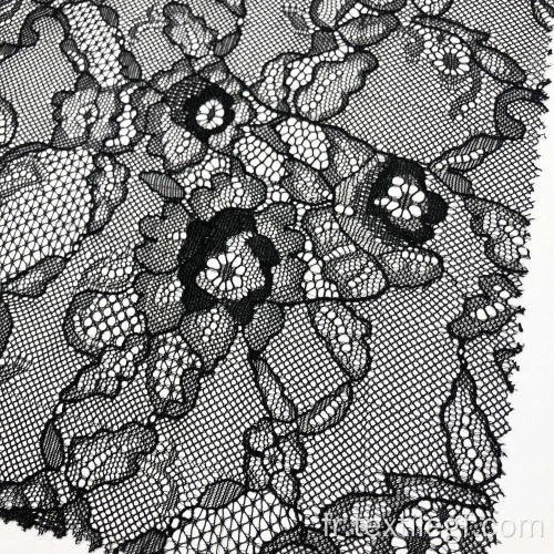 Tissu à tricoter en dentelle (noir)